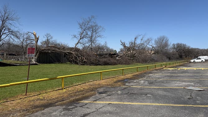 Tornado damage in Irving, Texas