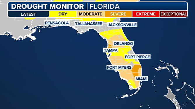 Florida drought status as of 3/6/2025