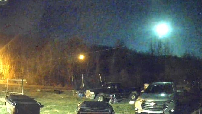 A fireball flashes across the sky on March 17 in Waverly, Ohio. 