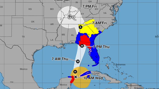 Hurricane cone example