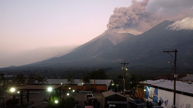 Fuego volcano erupts as seen from Alotenango, Sacatepequez department, some 65 kilometres southwest Guatemala City on March 10, 2025.