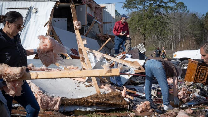 Tornado Hits Town Of Calera, Alabama