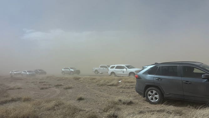 Dust storm on I-25