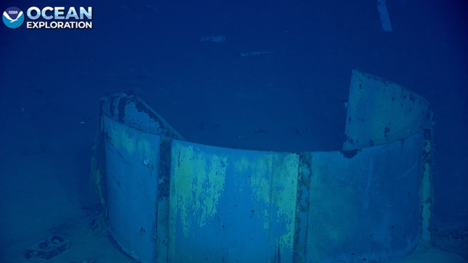 Possible gun tub used to shield the ships weapons.