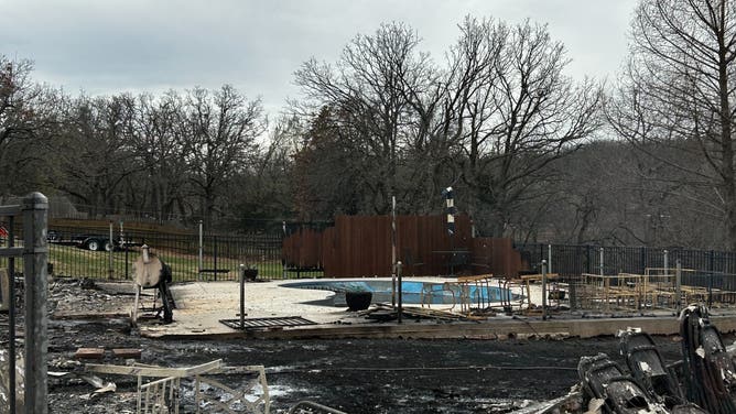 The remnants of Scott and Brittany's home in Stillwater, Oklahoma.