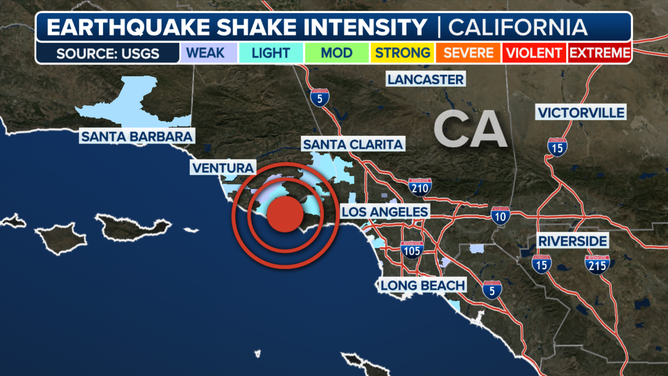 Who felt the earthquake on March 9, 2025 in the Los Angeles area.