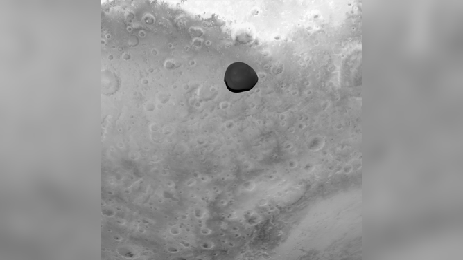Mars and Deimos viewed by Hera's asteroid framing camera.