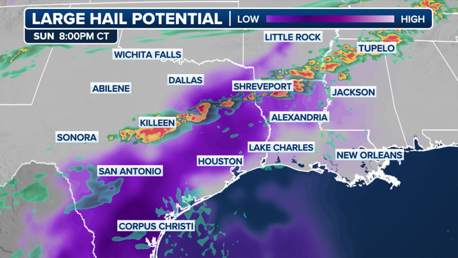 Hail Forecast for March 23