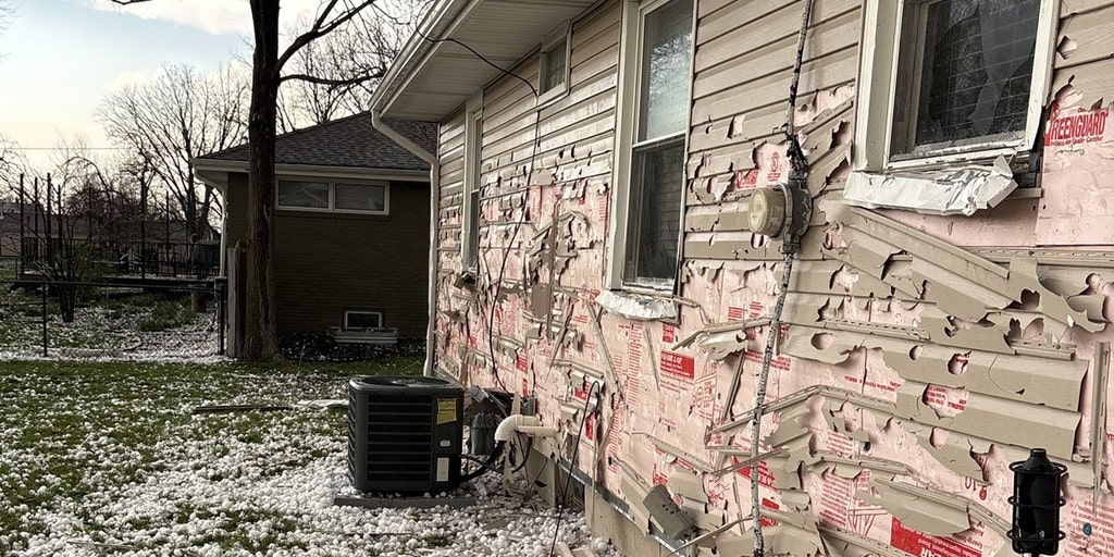 Wind-driven baseball-sized hail destroys car windows, blisters siding of buildings in Nebraska