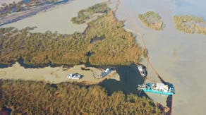 Crews race to clean up oil spill along Louisiana coastline