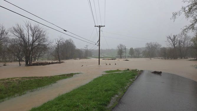 Flooding in central Kentucky.
