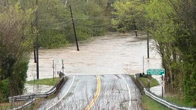 Flooding in Leipers Fork in Middle Tennessee.