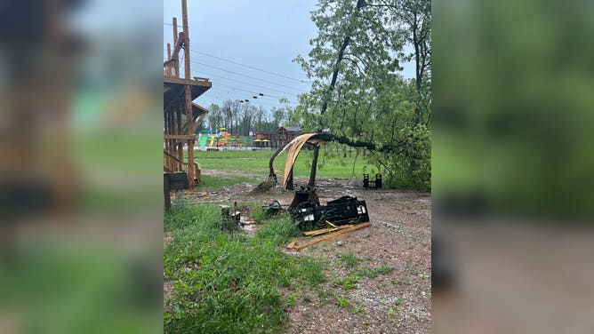 Damage to Camp Barnabas in Purdy, MO from April 29, 2025 storms.