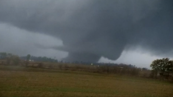 A massive tornado captured by FOX Weather storm chaser Brandon Copic shows the severity of the twister.