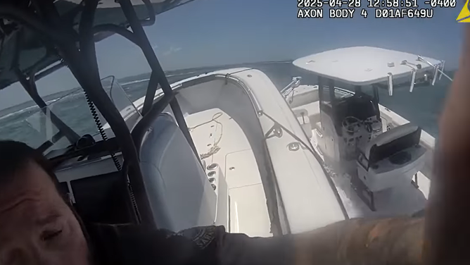 Members of the Sarasota Police Department Marine Unit rescued a runaway boat and stopped his runaway vessel.