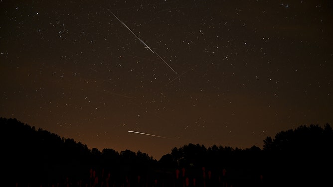The Lyrid meteor shower is observed in Karagol Geosite in Kizilcahamam district of Ankara, Turkiye on April 22, 2025.