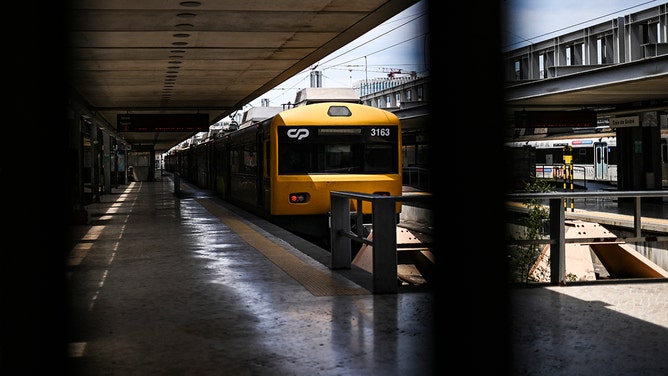 This photograph shows a closed and empty Cais do Sodre train station in Lisbon on April 28, 2025, during a massive power cut affecting the entire Iberian peninsula and the south of France. 