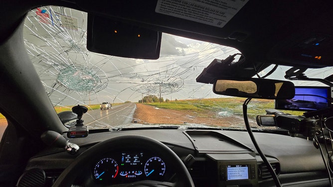 Large hail and glass do not mix. See the extent of the damage from FOX Weather Exclusive Storm Tracker Brandon Copic.