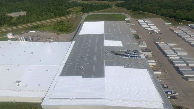 2016 bottling plant tornado damage.