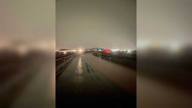 The heavy rainfall caused troopers to shut down northbound Interstate 35 at Interstate 44 in the Oklahoma City metro due to significant flooding.