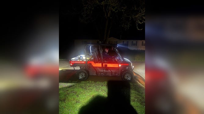 Members of the Maplewood Missouri Fire Department begin urban search and rescue efforts.
