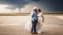 Love looms large in New Mexico as couple says 'I do' with tornado in tow