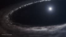 Is there frozen water just floating around in outer space like 'dirty snowballs'?