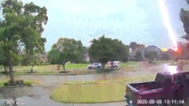 Caught on camera: Lightning strikes Texas home igniting 2-alarm fire, displacing family