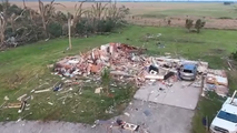 See it: Drone video shows devastation in Plevna, Kansas, after violent nighttime tornado