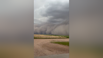 See it: Huge wall of dust looms over Nebraska field