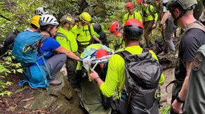 Watch: Injured hiker carried several miles during rain-soaked rescue in Great Smoky Mountains National Park