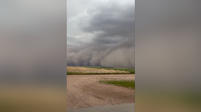 See it: Huge wall of dust looms over Nebraska field