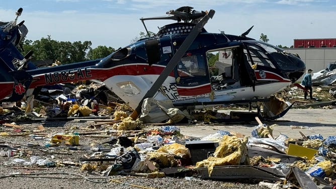 Tornado damage in London, Kentucky
