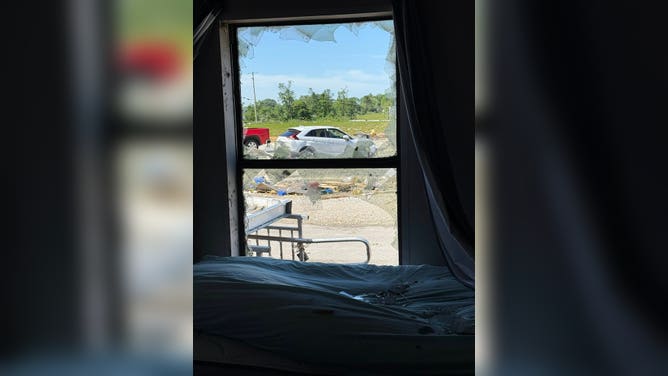 Tornado damage in London, Kentucky