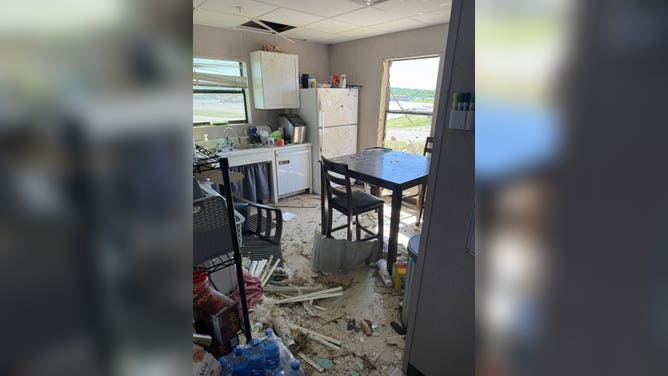 Tornado damage in London, Kentucky