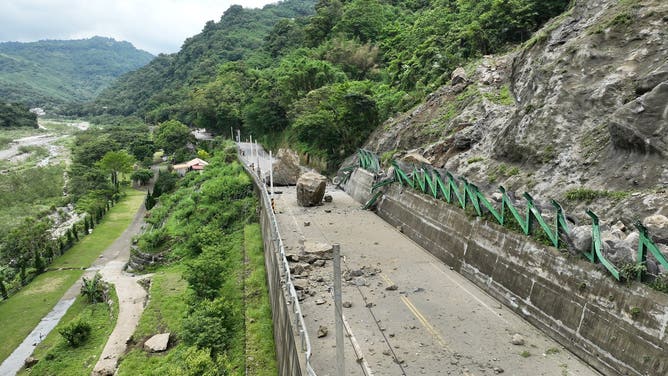 Miaoli County rockfall.