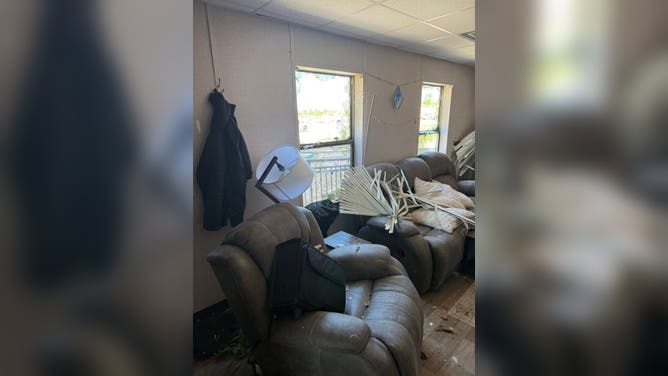 Tornado damage in London, Kentucky