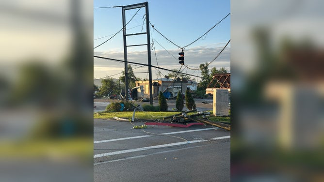 Tornado damage in Somerset, Kentucky
