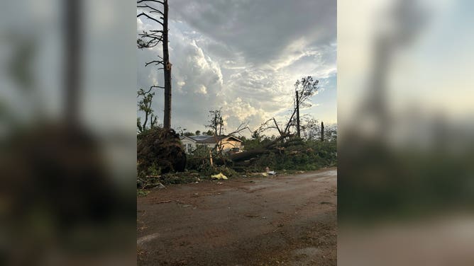 Photos of damage in Scott County, Missouri, north of Sikeston.