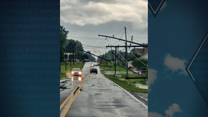 Tornado damage in Athens, Alabama
