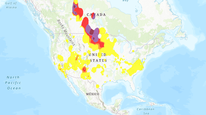 Saturday AQI map