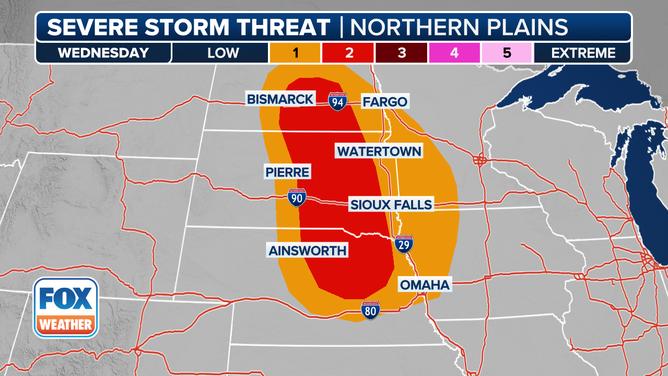 The severe weather outlook for May 14, 2025.