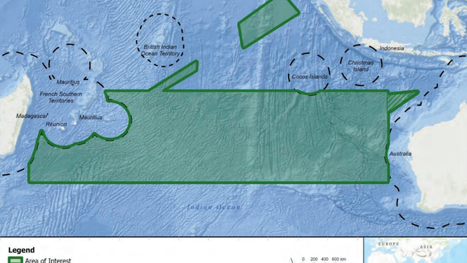 Starship reentry zone map