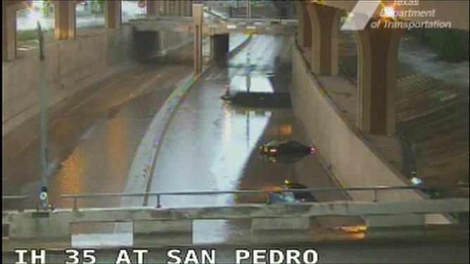 I-35 on the north side of town, near the San Antonio International Airport, remains closed in both directions.