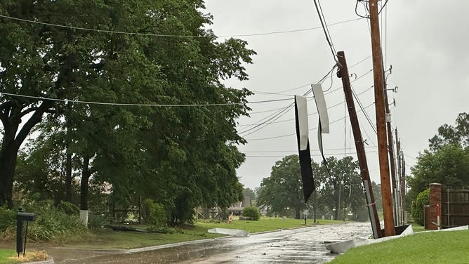 Wind damage in McAlester, Oklahoma