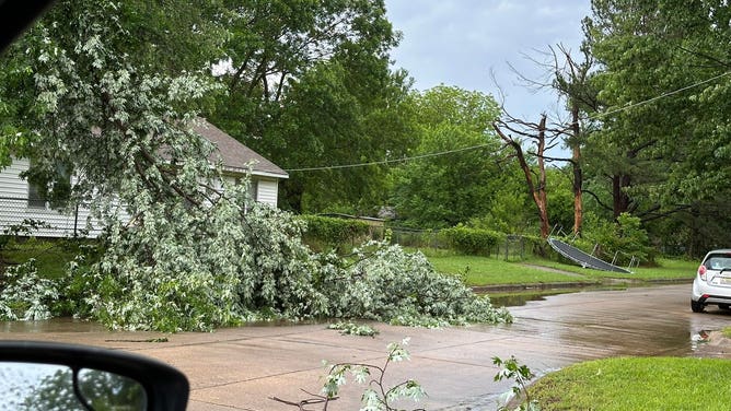 Wind damage in McAlester, Oklahoma