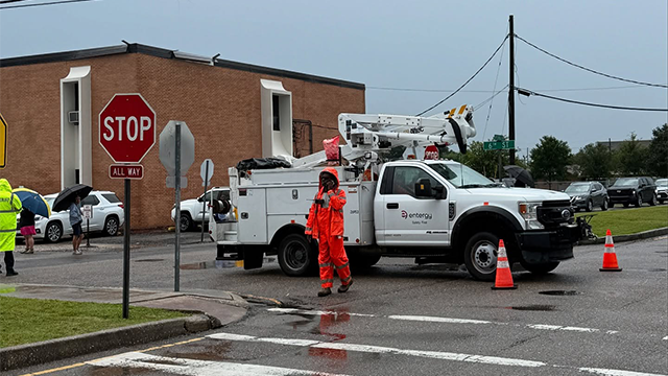 This image shows damage in Jefferson Parish, Louisiana, after a possible tornado on Wednesday, May 7, 2025.