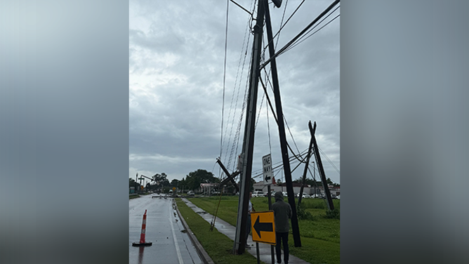 This image shows damage in Jefferson Parish, Louisiana, after a possible tornado on Wednesday, May 7, 2025.