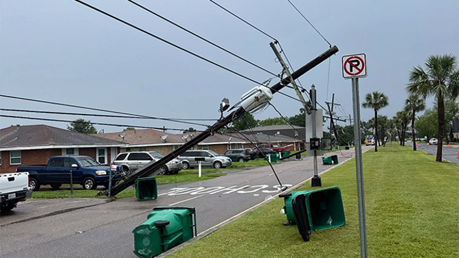 This image shows damage in Jefferson Parish, Louisiana, after a possible tornado on Wednesday, May 7, 2025.