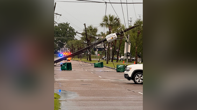 This image shows damage in Jefferson Parish, Louisiana, after a possible tornado on Wednesday, May 7, 2025.